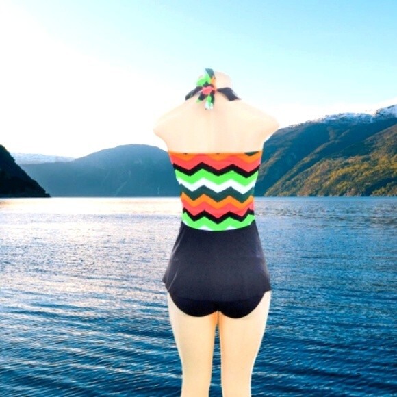 Black Tankini Swimsuit L - Picture 3 of 4